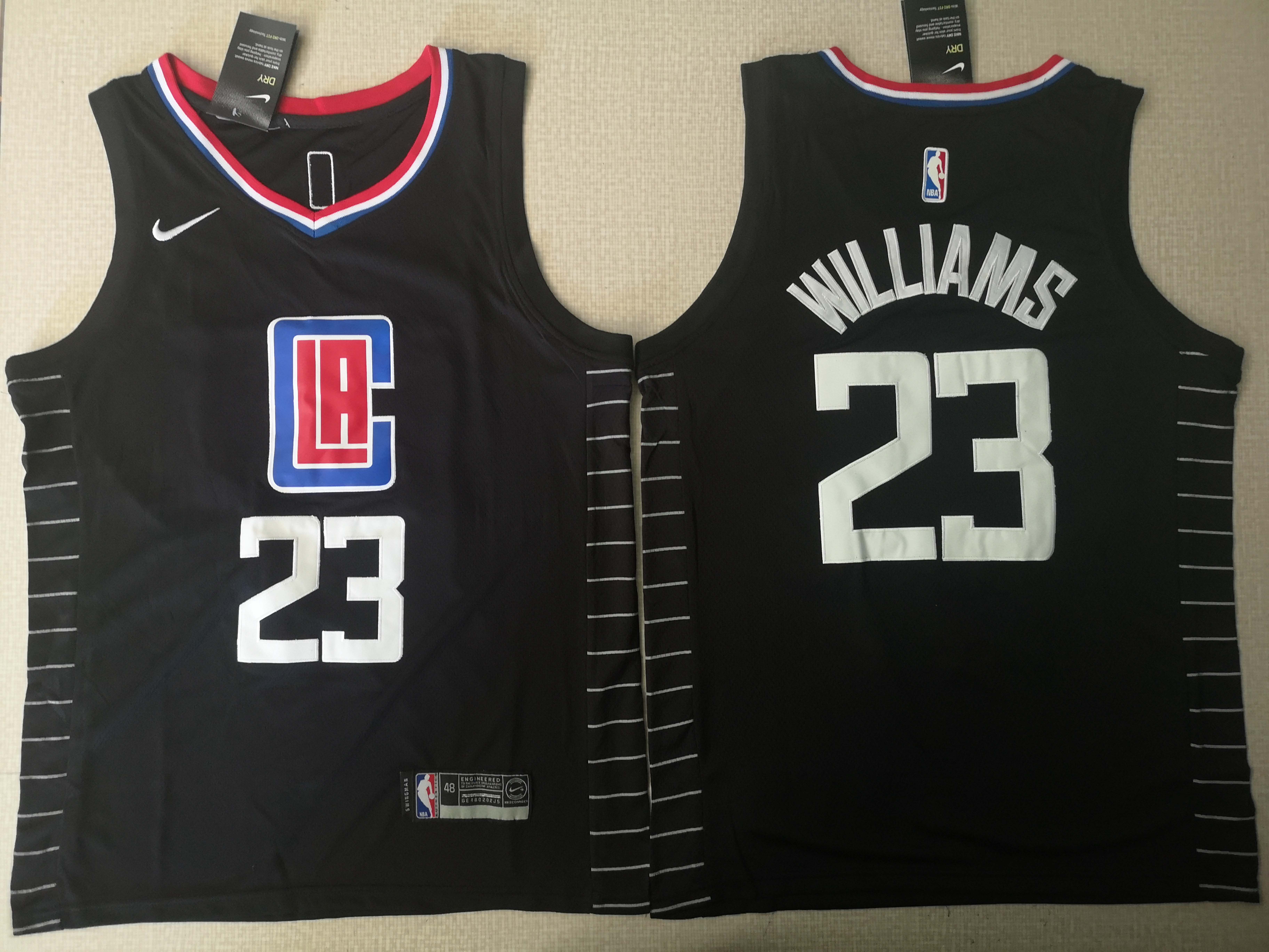 Men Los Angeles Clippers #23 Williams Black City Edition Game Nike NBA Jerseys->utah jazz->NBA Jersey